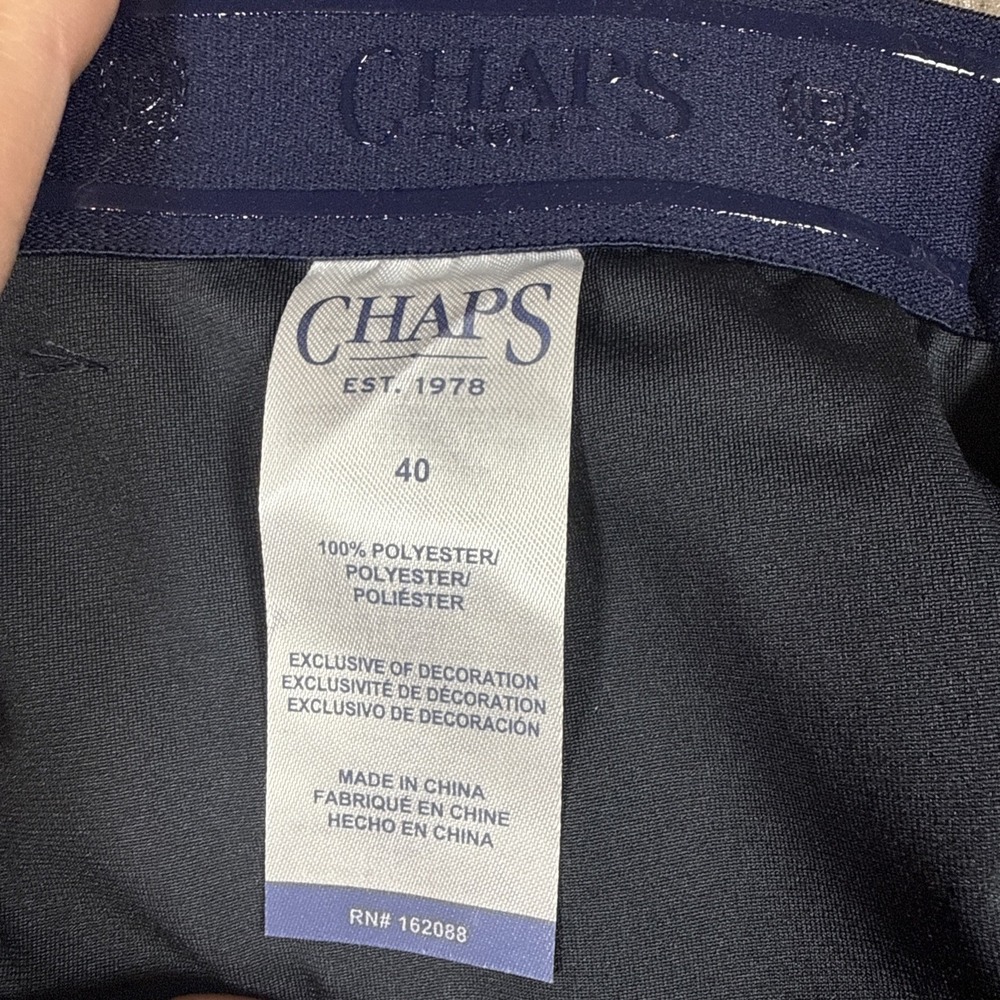 CHAPS Navy Moisture Wicking Stretch Golf Shorts Slim Fit 40" Waist 9" Inseam NWT - Picture 5 of 10